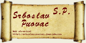 Srboslav Puovac vizit kartica